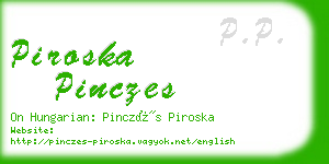 piroska pinczes business card